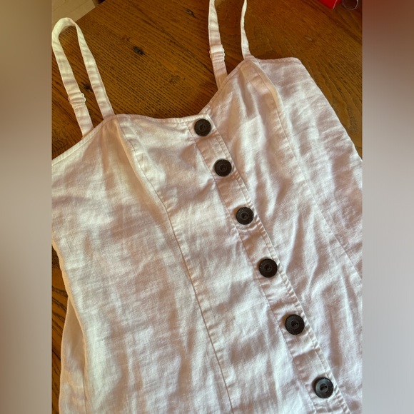Express linen button down dress size XS adjustable straps - Picture 2 of 8